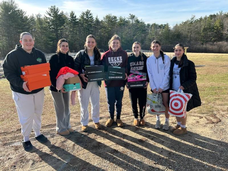 Huge shout out to EBHS girls and boys basketball for raising over $1100.00 and buying gifts!